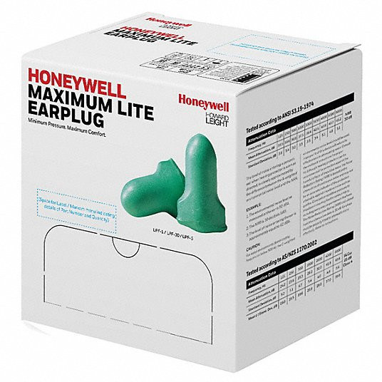Howard Leight by Honeywell Maximum Lite Low Pressure Disposable Foam Earplugs - NRR 30.