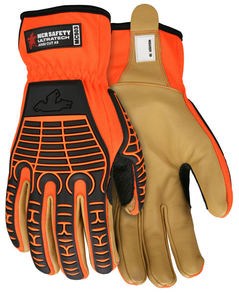 MCR Goatskin Palm, Diamond Tech lined, cut resistant