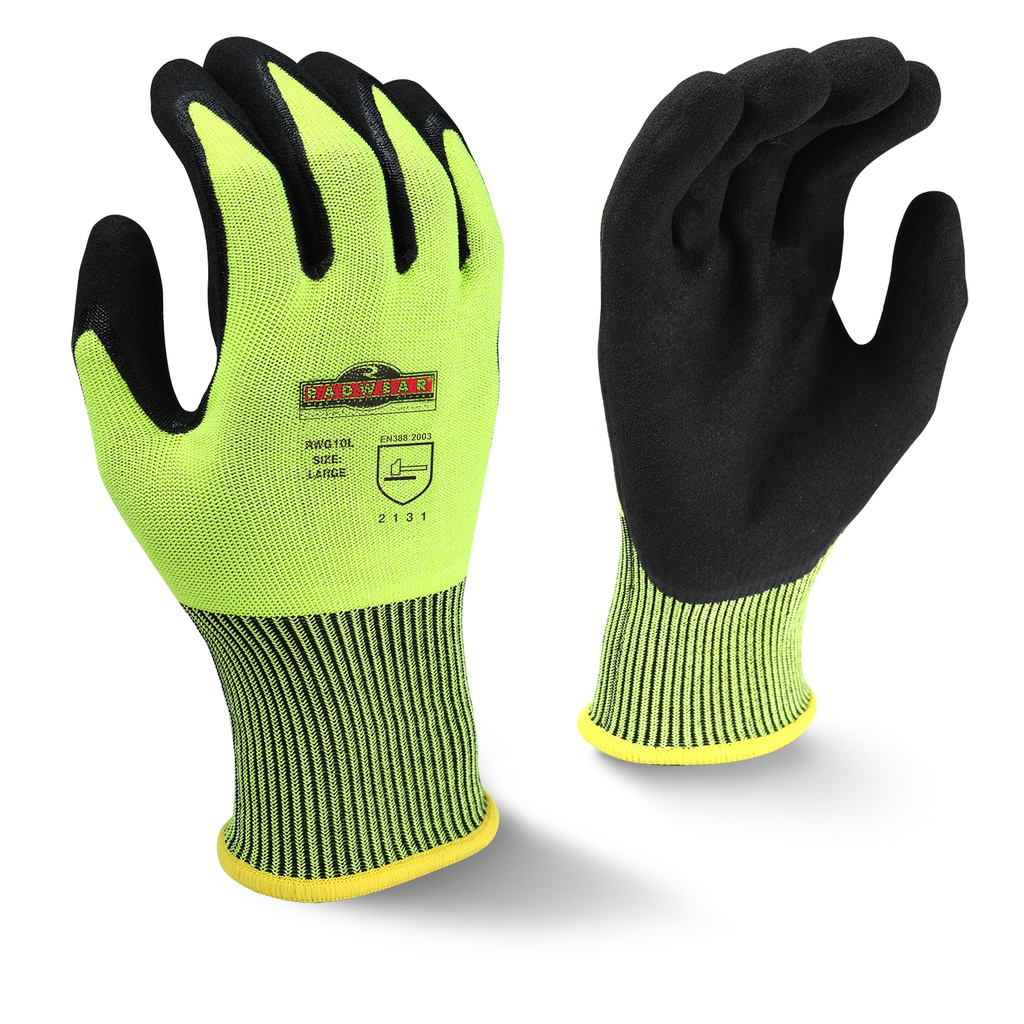 Radians Silver Series Hi-Viz Knit Dip Gloves