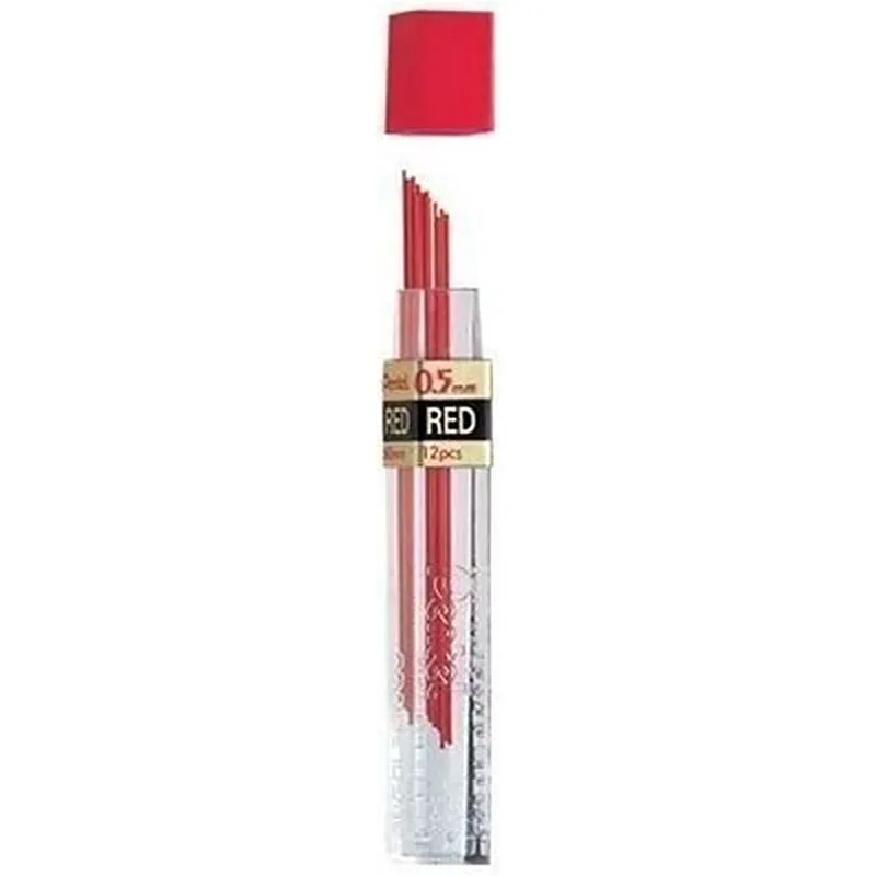 Pentel Replacement Leads 0.5mm - Red