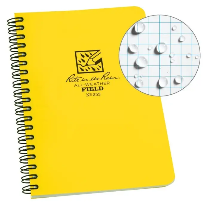 [8937] Rite in the Rain Polydura Spiral Notebook (4 5/8" x 7") (Field)