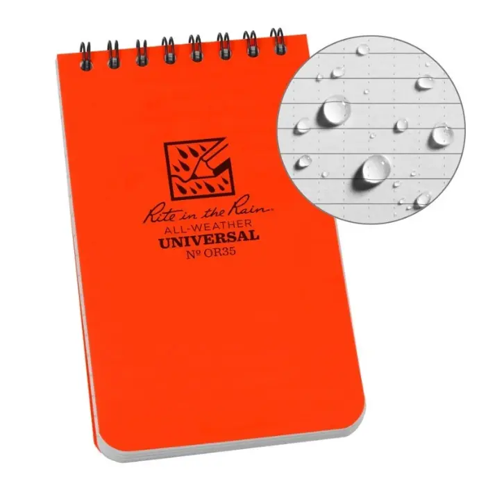 [8946OR] Rite in the Rain All-Weather Pocket Notebooks (Orange, 3" x 5")