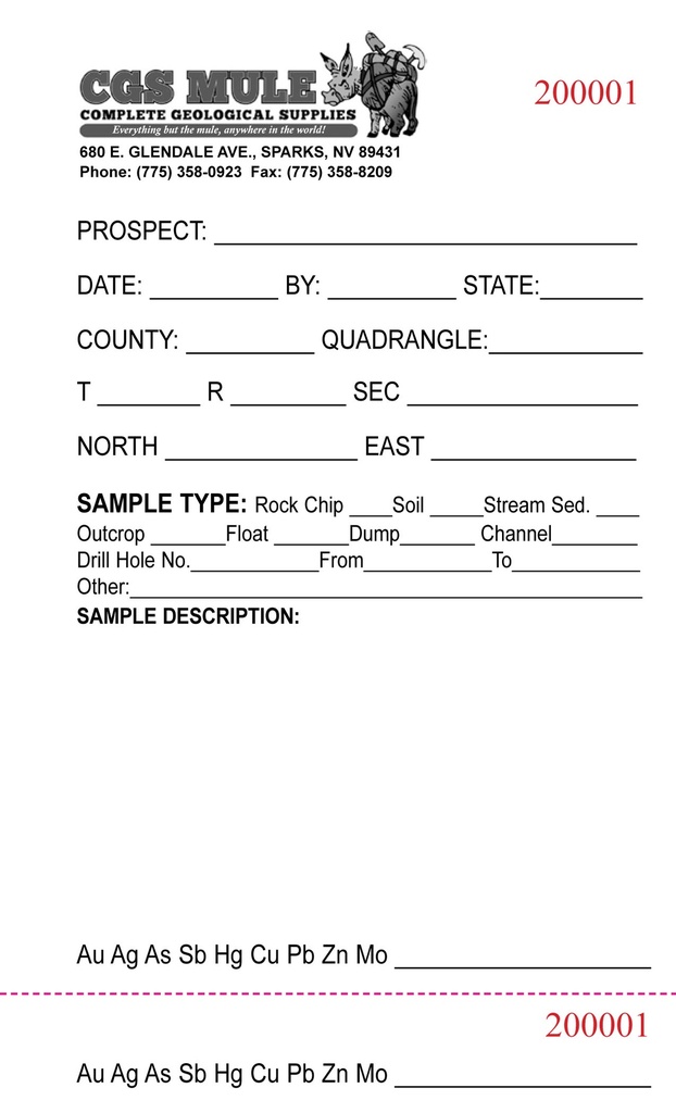 CGS Premium Large Sample Cards Archive