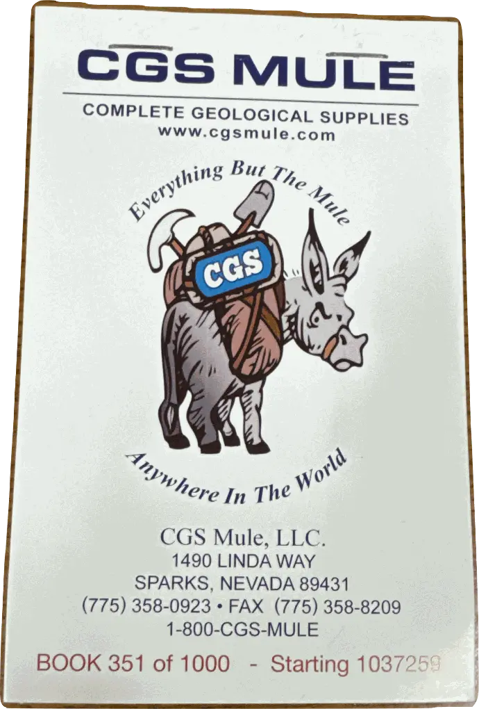 [7613] CGS Premium Small Sample Cards with Two Tear-Off Stubs
