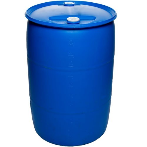 [5033] CGS 55 Gal Plastic Drum Blue Close Top - Recon.