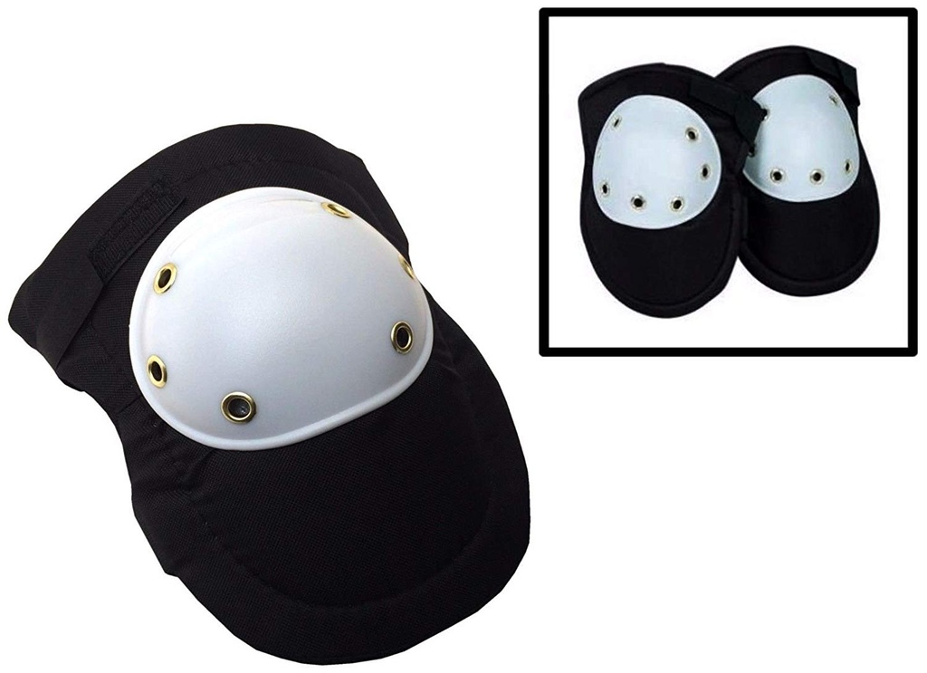 Heavy Duty Black Knee Pads Hard Poly Cap