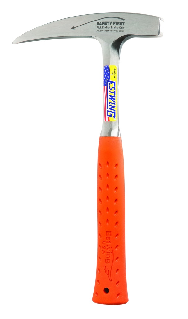 Estwing 22 oz Orange Rock Pick, Pointed Tip