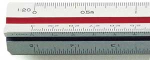 30cm Triangular Metric Scale