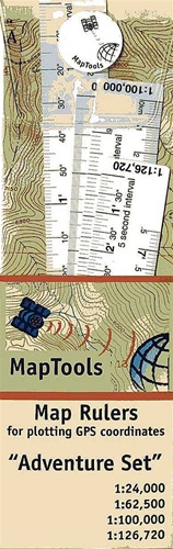 [9592] Map Tools Adventure Set of 4 Map Rulers