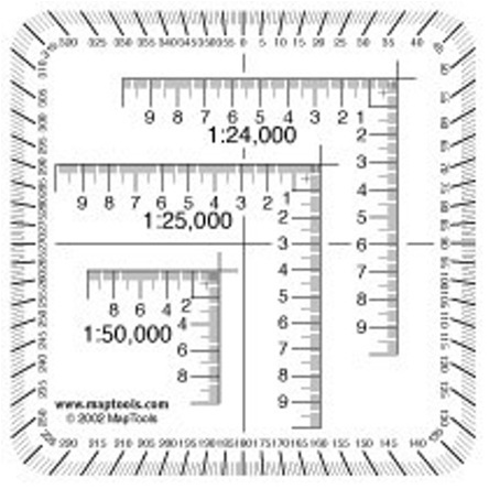 Map Tools Pocket Sized UTM Corner Rulers