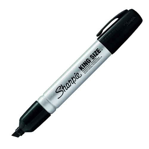 [9610] Sharpie King Chisel Tip Permanent Marker (Black)