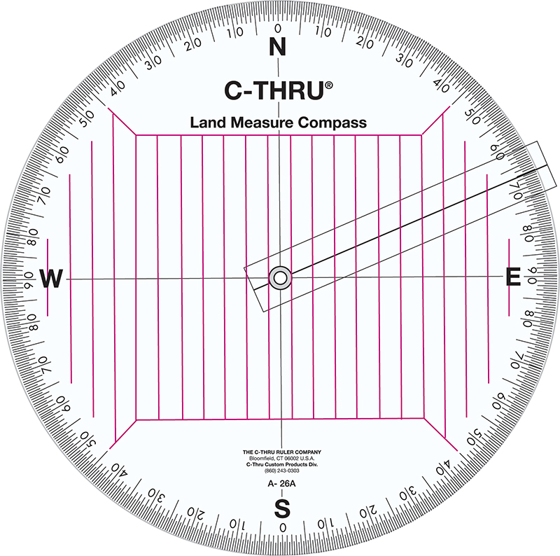 [9355] C-Thru Land Measure Compass With Arm