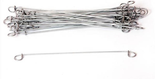 [8550] CGS 6" Galvanized Double Loop Steel Wire Ties- 16 gage