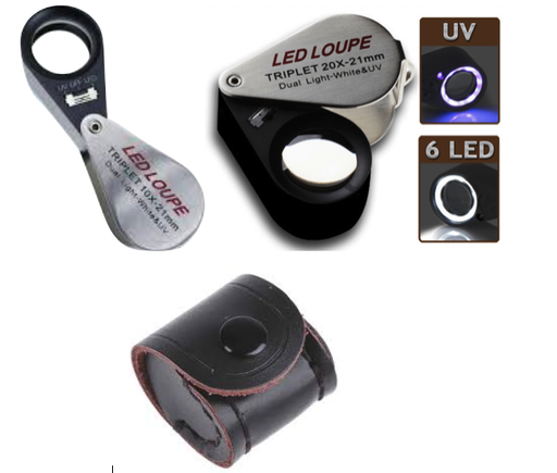 CGS Triplet Hand Lens with LED and UV Lights