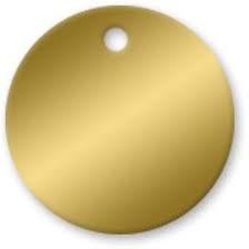 [1535] 2" Brass Round Blank Tags