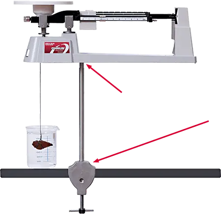 [1840] Ohaus Specific Gravity Rod/Clamp Assembly