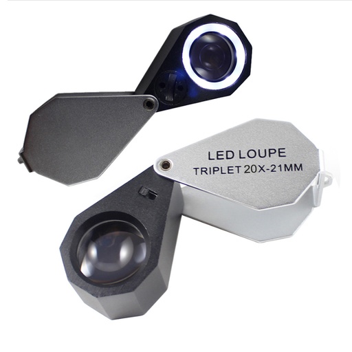 [7122] CGS 20X Triplet Hand Lens with LED Lights