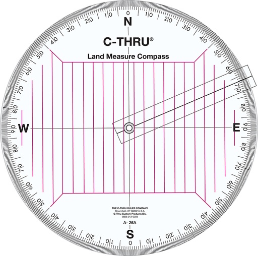 [9355] C-Thru Land Measure Compass With Arm - Discontinued 2019